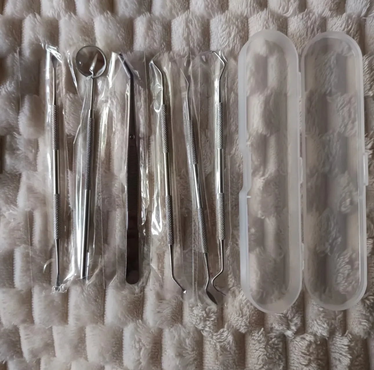 Zahnreinigung Set 6-teilig - Edelstahl Zahnarzt Besteck NEU & OVP